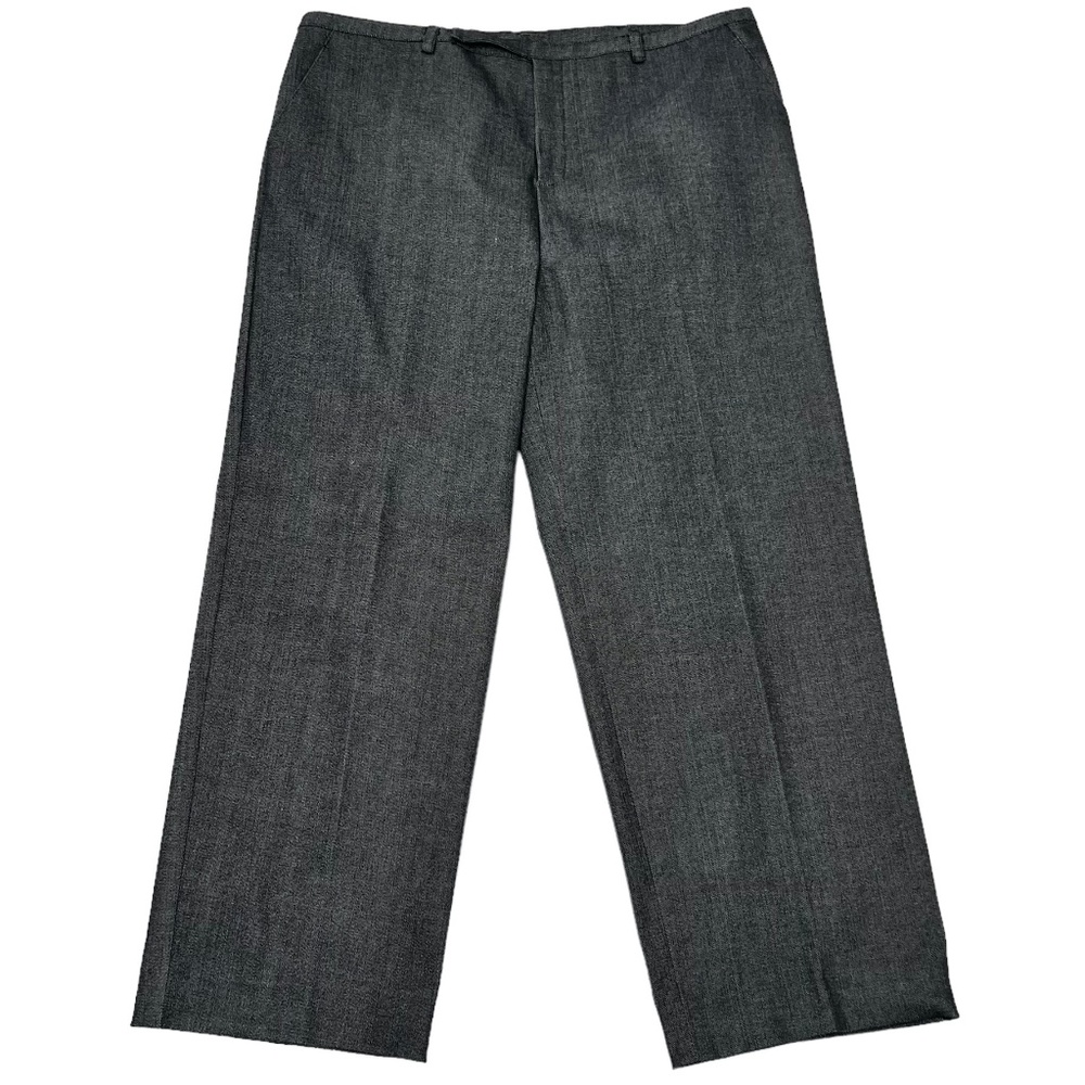 ELLEN TRACY COMPANY BLACK DENIM HIGH RISE WIDE LEG STRETCHY DENIM TROUSERS